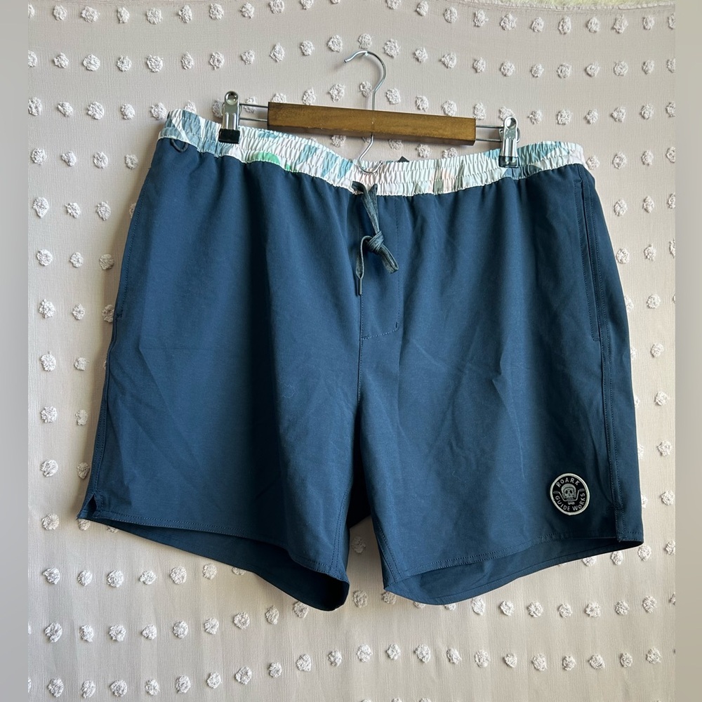 Roark Shorey De Palmas Swim Short 6” Sz XXL Dark‎ Navy